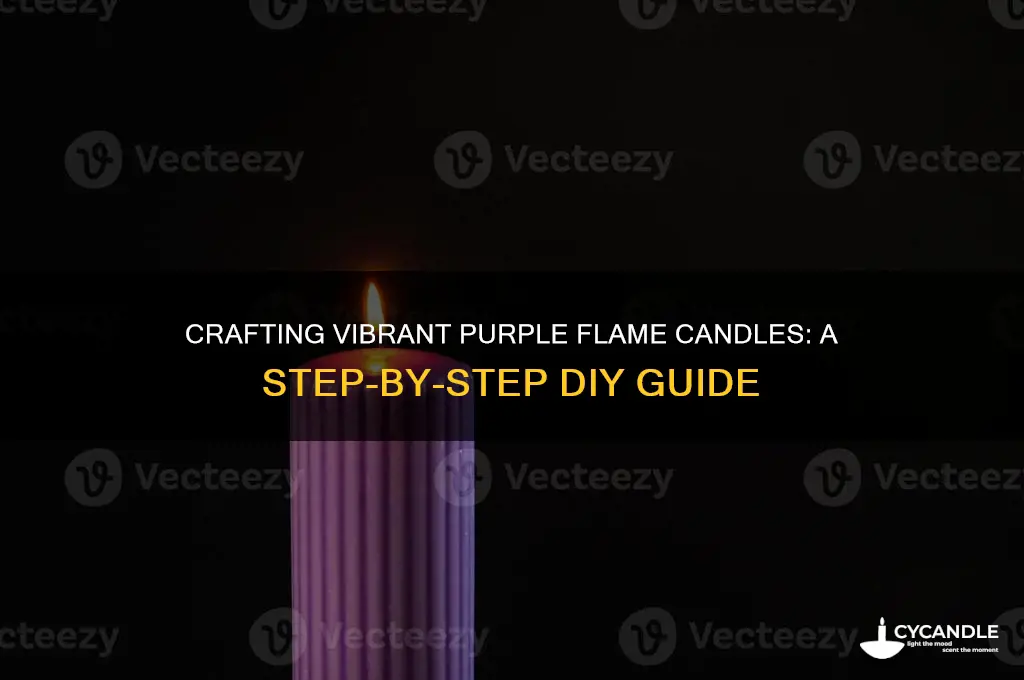 how to make a purple flame candle