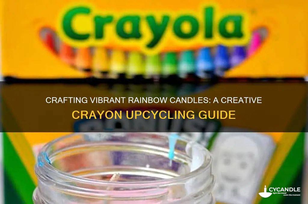 how to make a rainbow candle out of crayons
