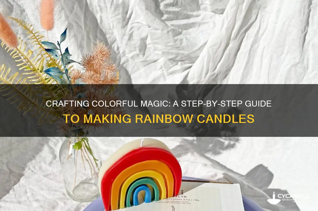 how to make a rainbow candle