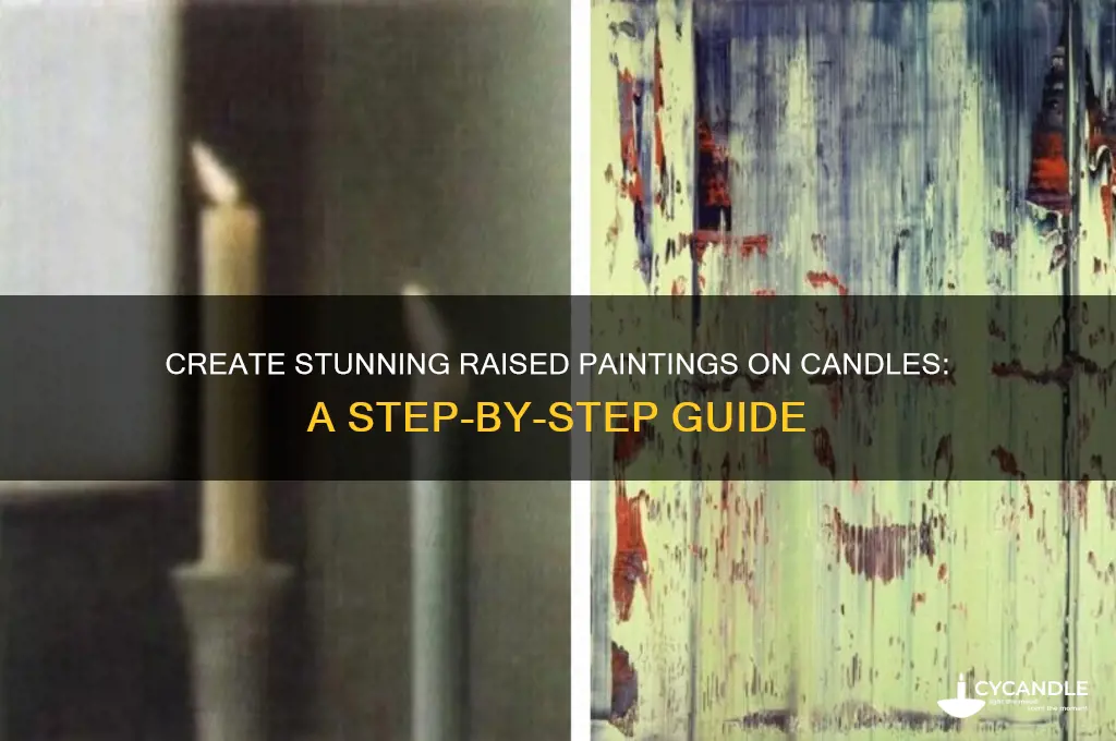 how to make a raised painting on candle