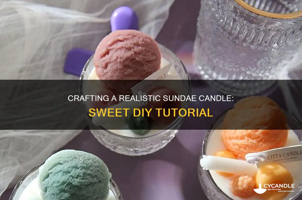how to make a realistic sundae candle