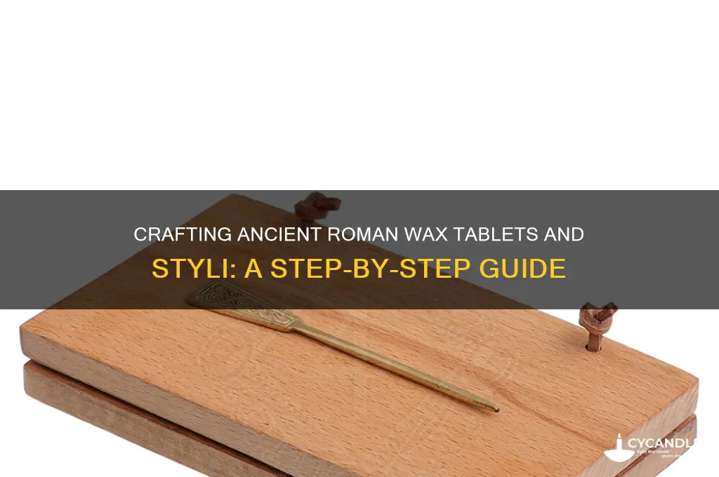 how to make a roman wax tablet and stylus