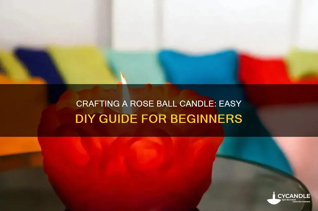 how to make a rose ball candle