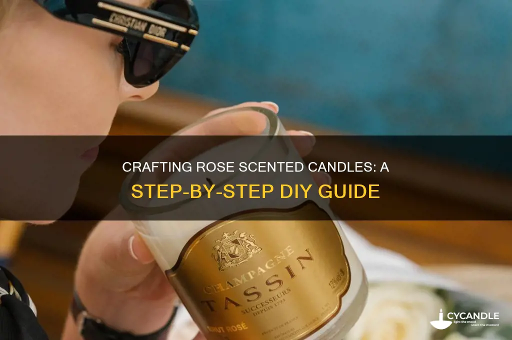 how to make a rose scented candle