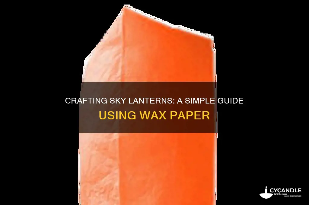 how to make a sky lantern with wax paper