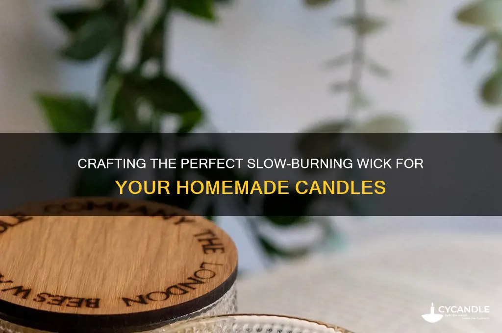 how to make a slow burning candle wick