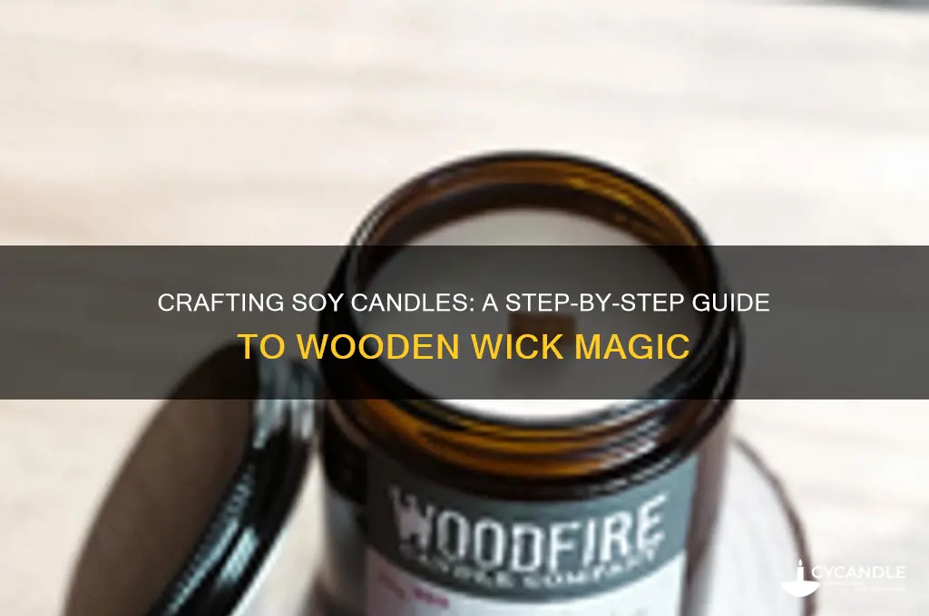 how to make a soy candle with wooden wick
