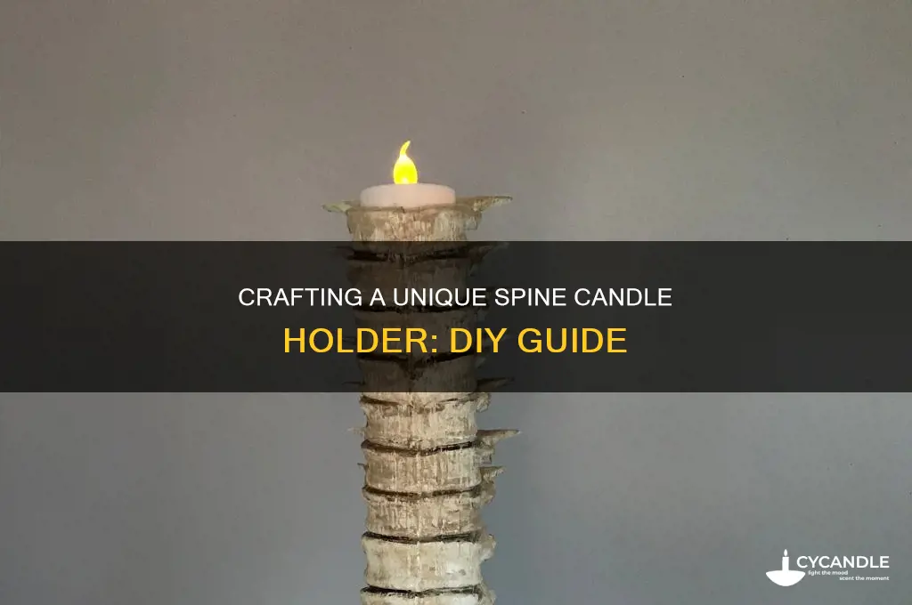how to make a spine candle holder