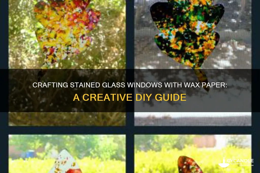 how to make a stained glass window with wax paper