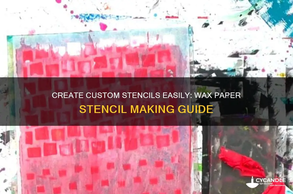 how to make a stencil out of wax paper