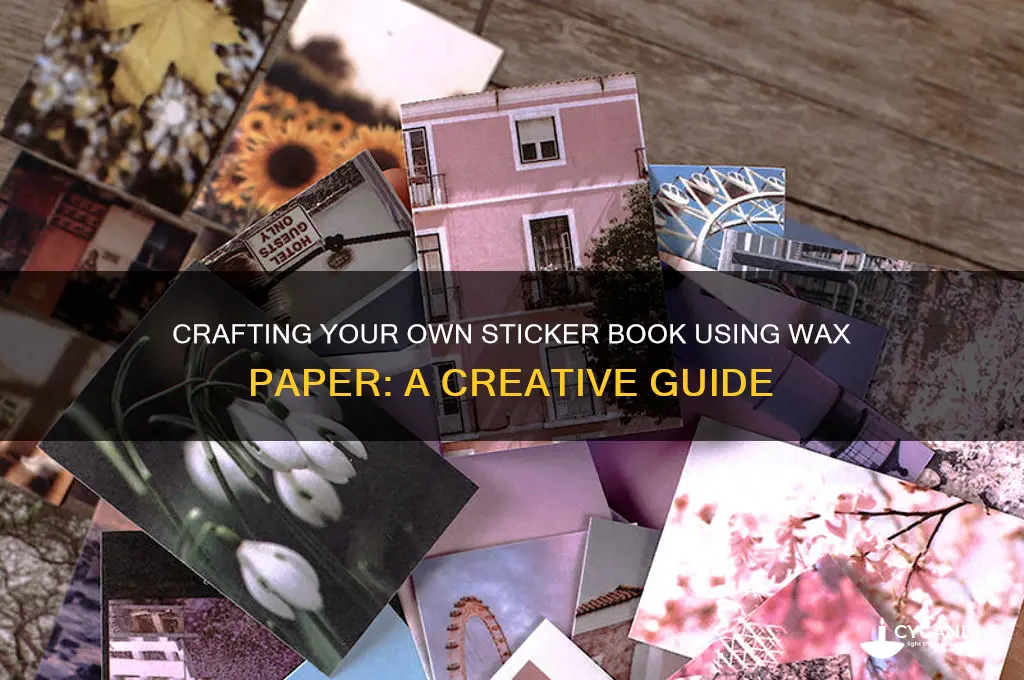 how to make a sticker book with wax paper