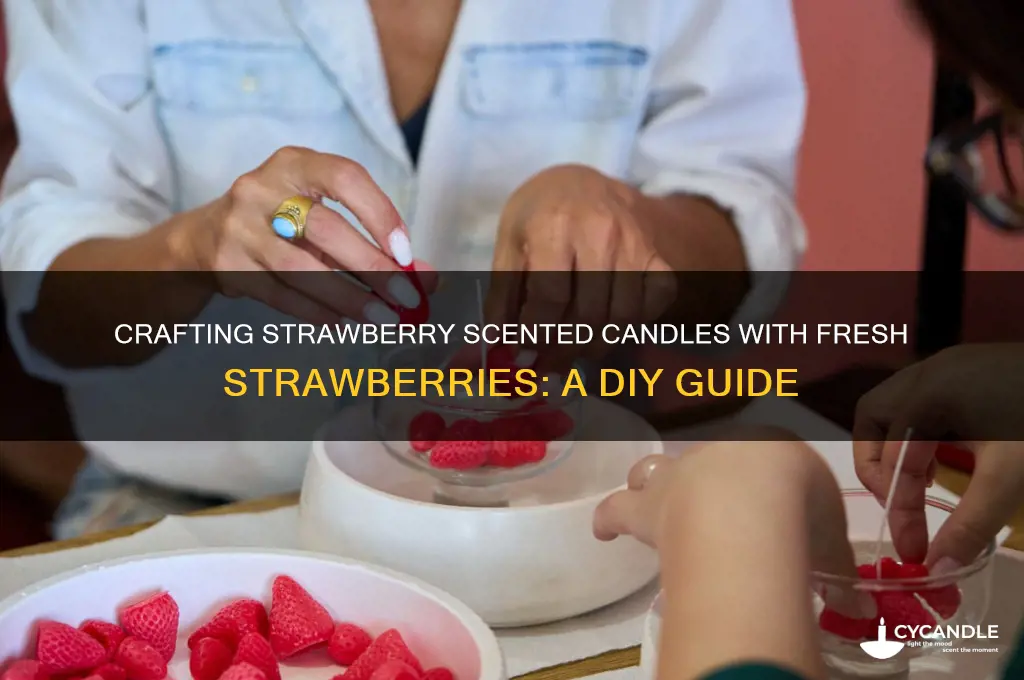 how to make a sttawberry scent candle using real strawberries