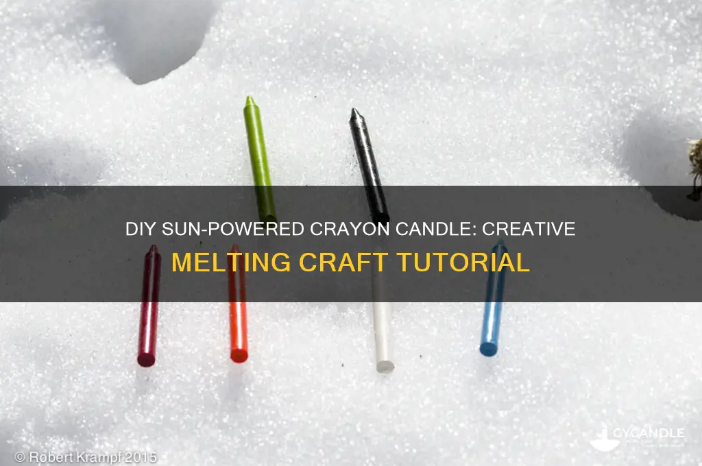 how to make a sun melted crayon candle
