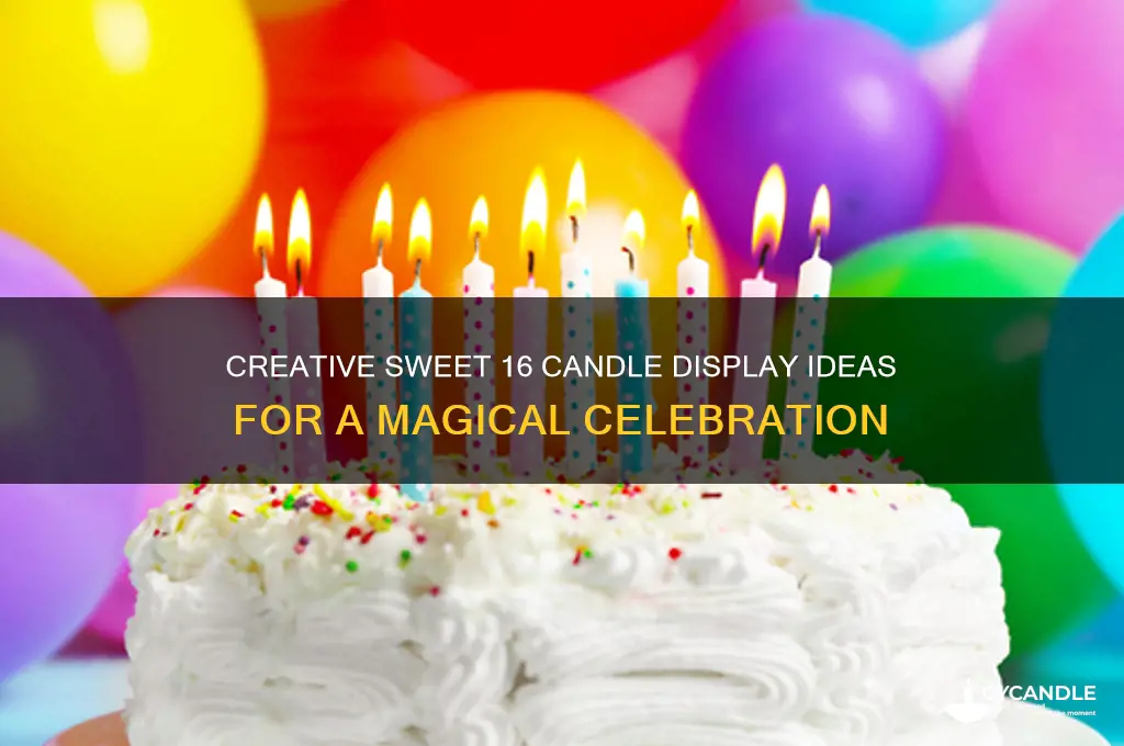how to make a sweet 16 candle display