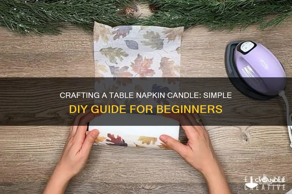 how to make a table napkin candle