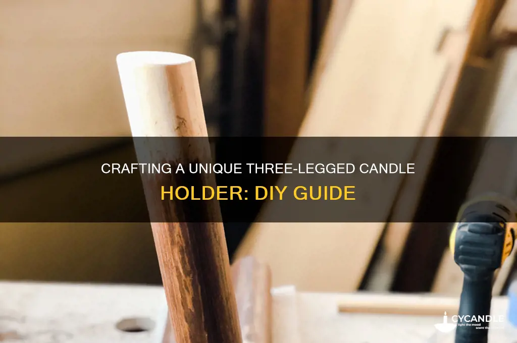 how to make a three leg candle holder