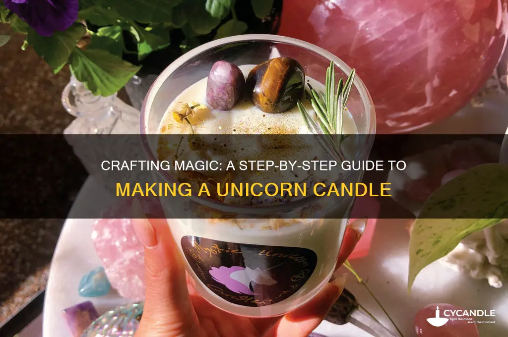 how to make a unicorn candle