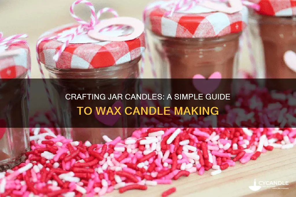 how to make a wax candle in a jar