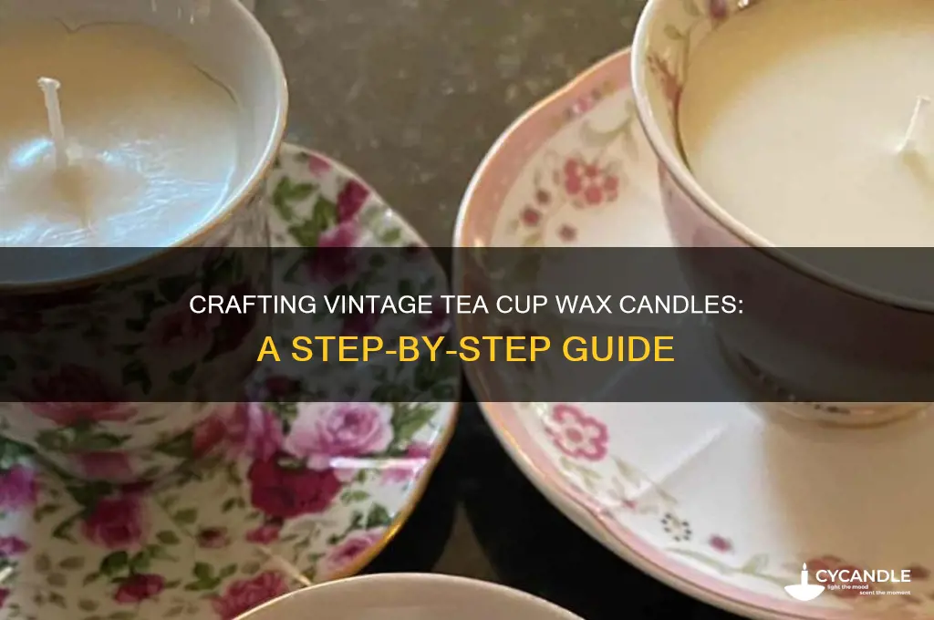 how to make a wax candle vintage tea cup