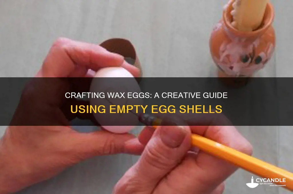 how to make a wax egg with an empty egg