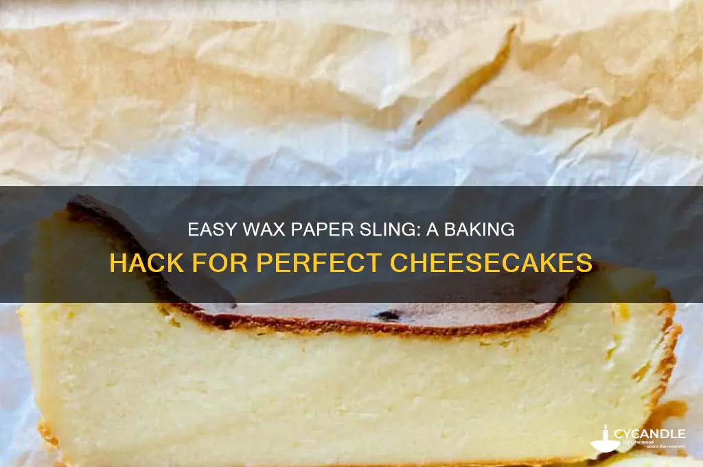 how to make a wax paper sling for baking