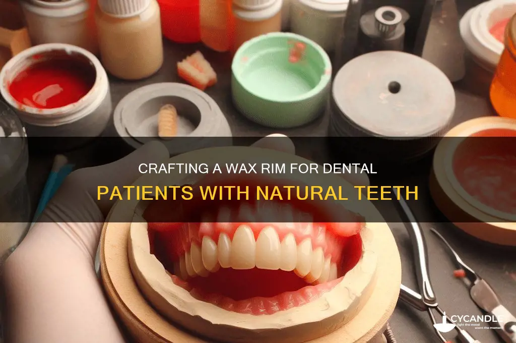 how to make a wax rim for someone with teeth