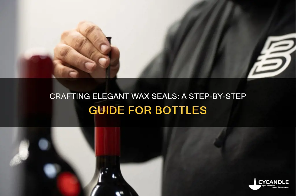 how to make a wax seal on a bottle