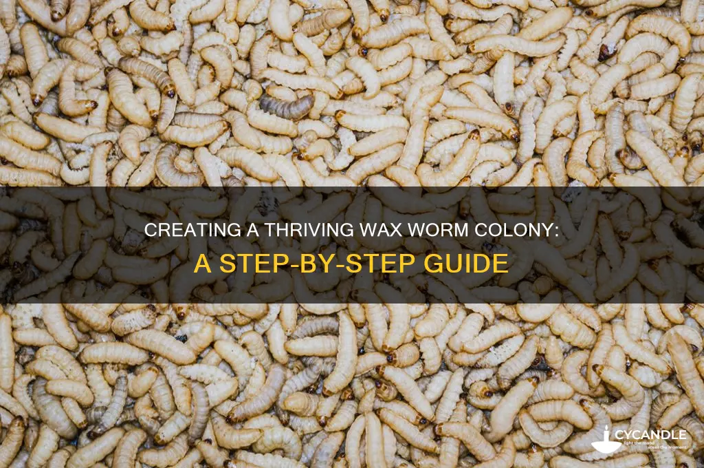 how to make a wax worm colony