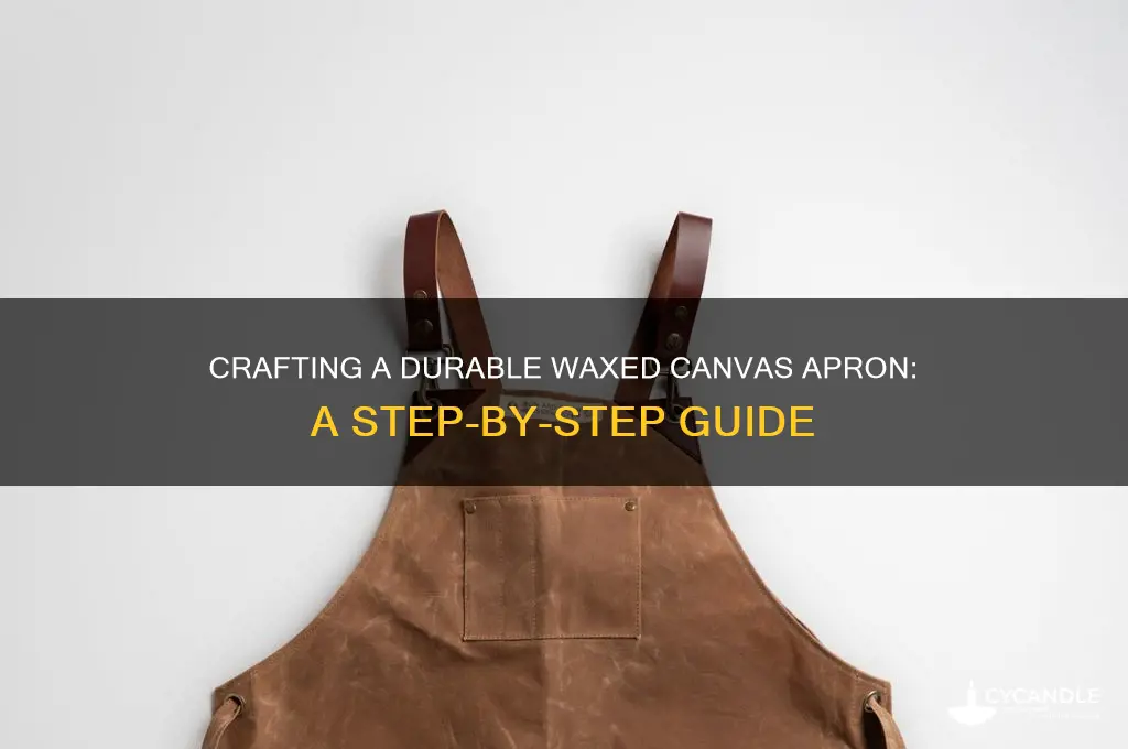 how to make a waxed canvas apron