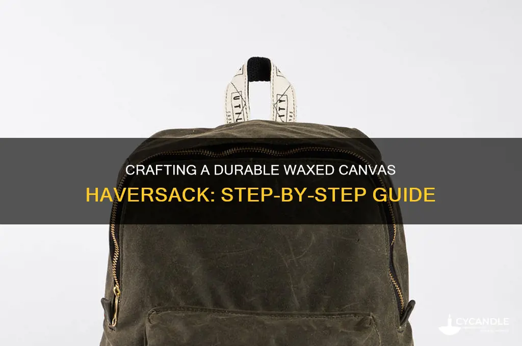 how to make a waxed canvas haversack