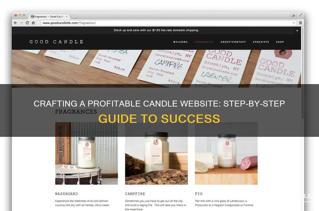 how to make a website to sell candles