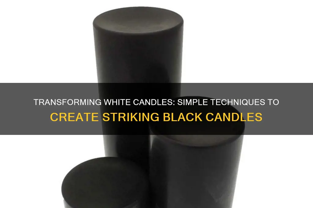 how to make a white candle black
