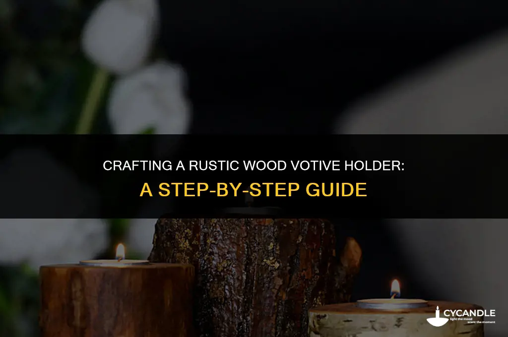 how to make a wood votive holder