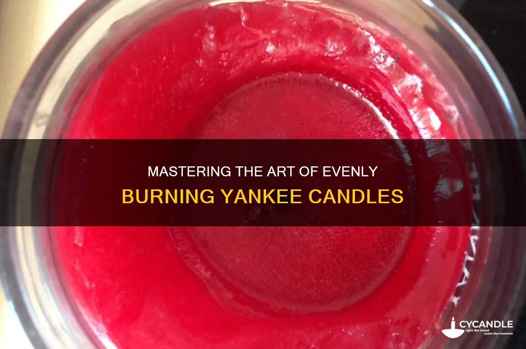 how to make a yankee candle burn evenly