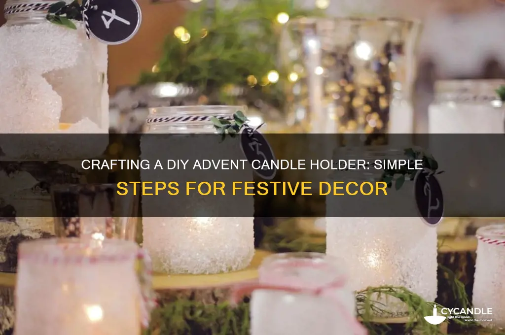 how to make advent candle holder
