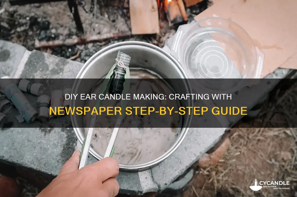 how to make an ear candle newspaper