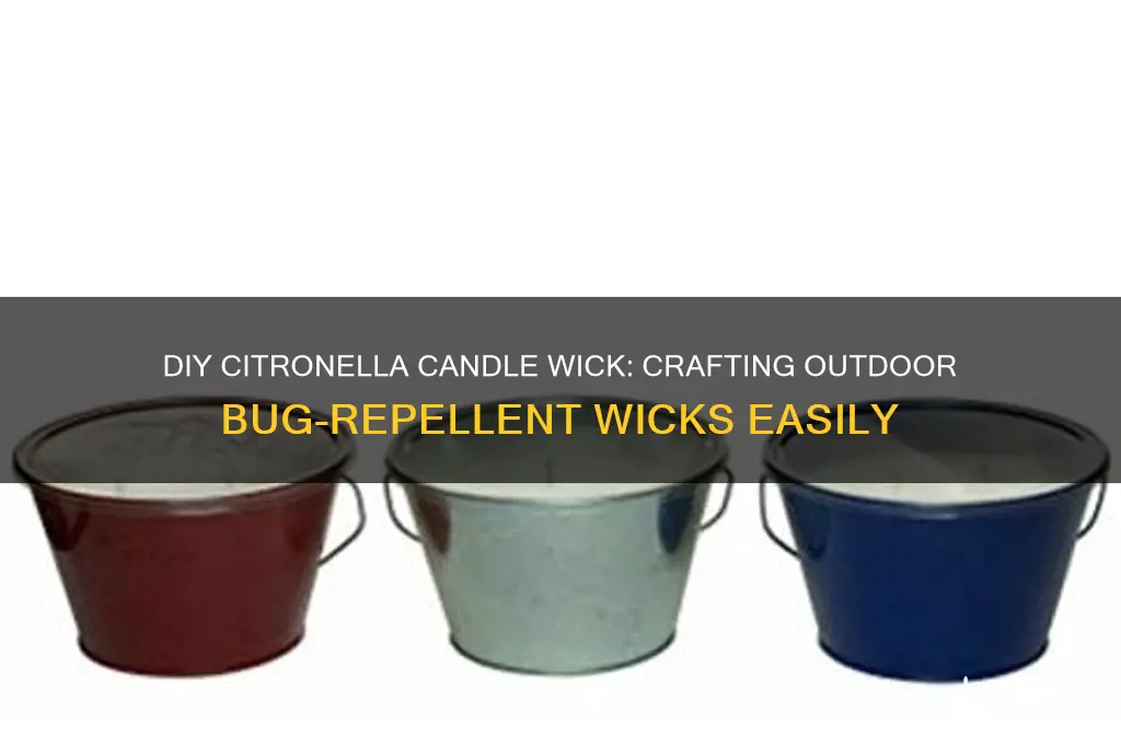 how to make an outside candle wick for citronella