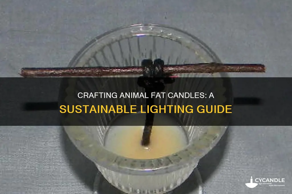 how to make animal fat candles