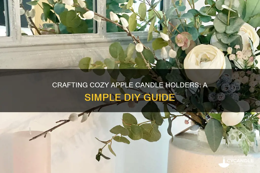 how to make apple candle holders