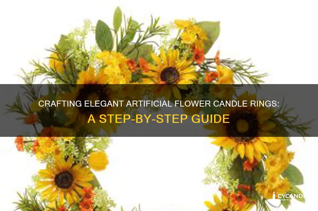 how to make artificial flower candle rings