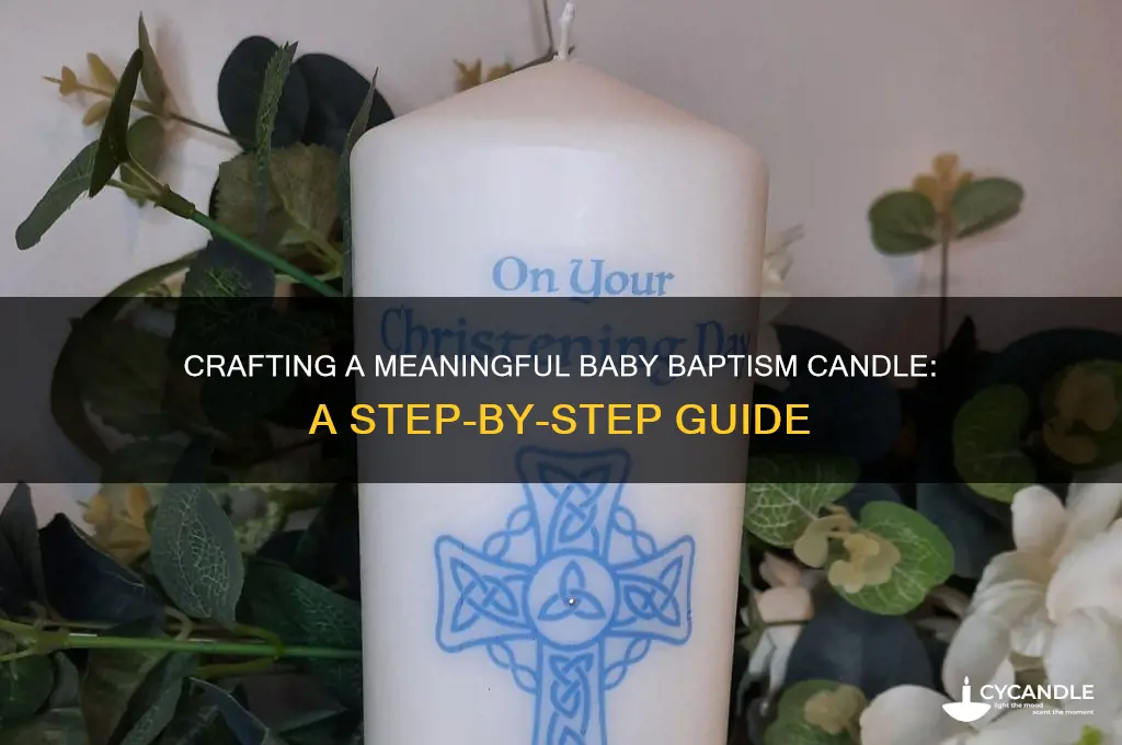 how to make baby baptism candle