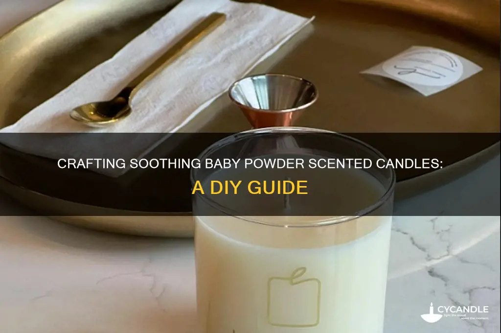 how to make baby powder candles