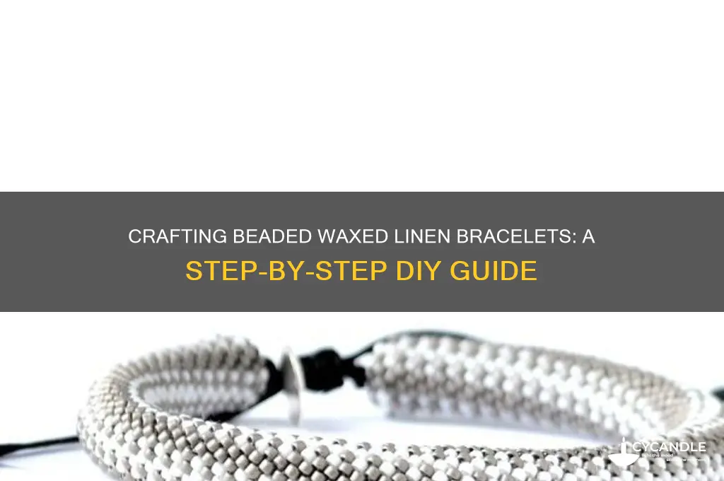 how to make beaded waxed linen bracelets
