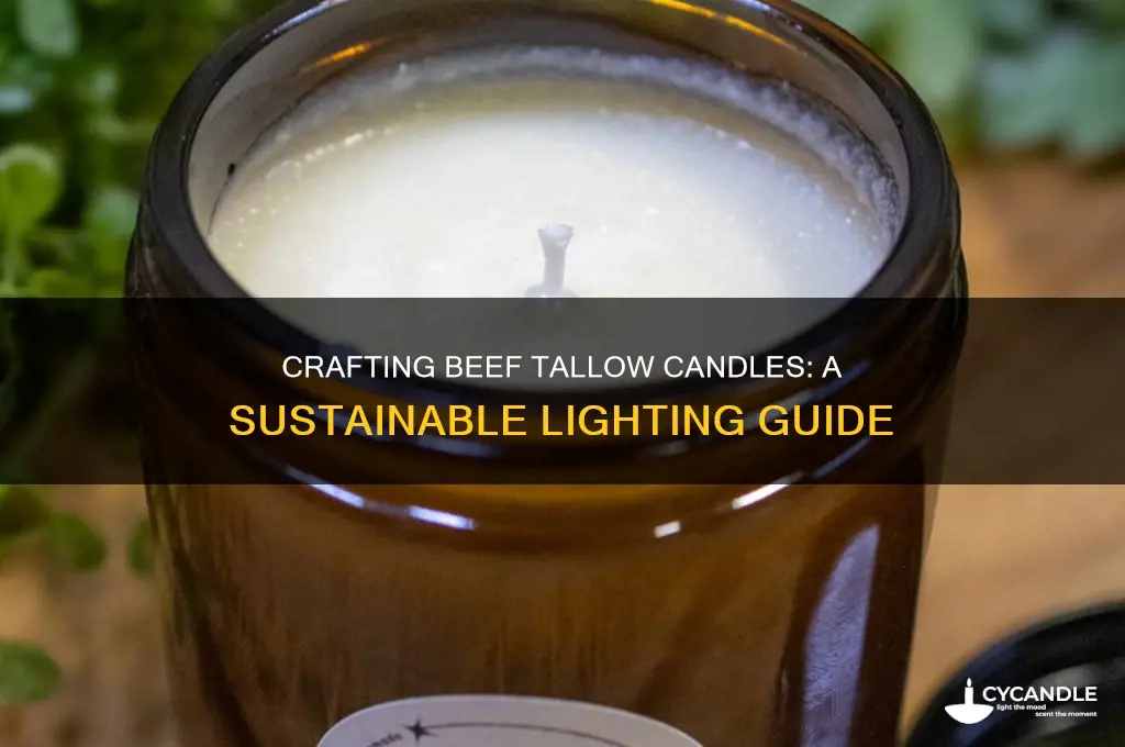 how to make beef fat candles