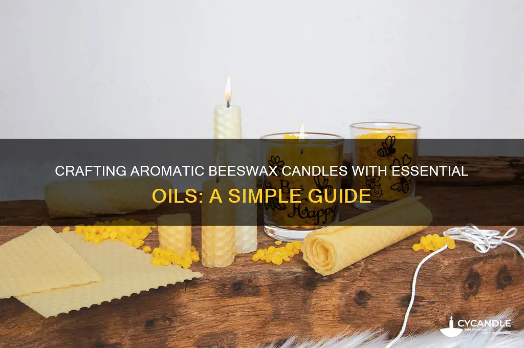 how to make beeswax candle with essential oil
