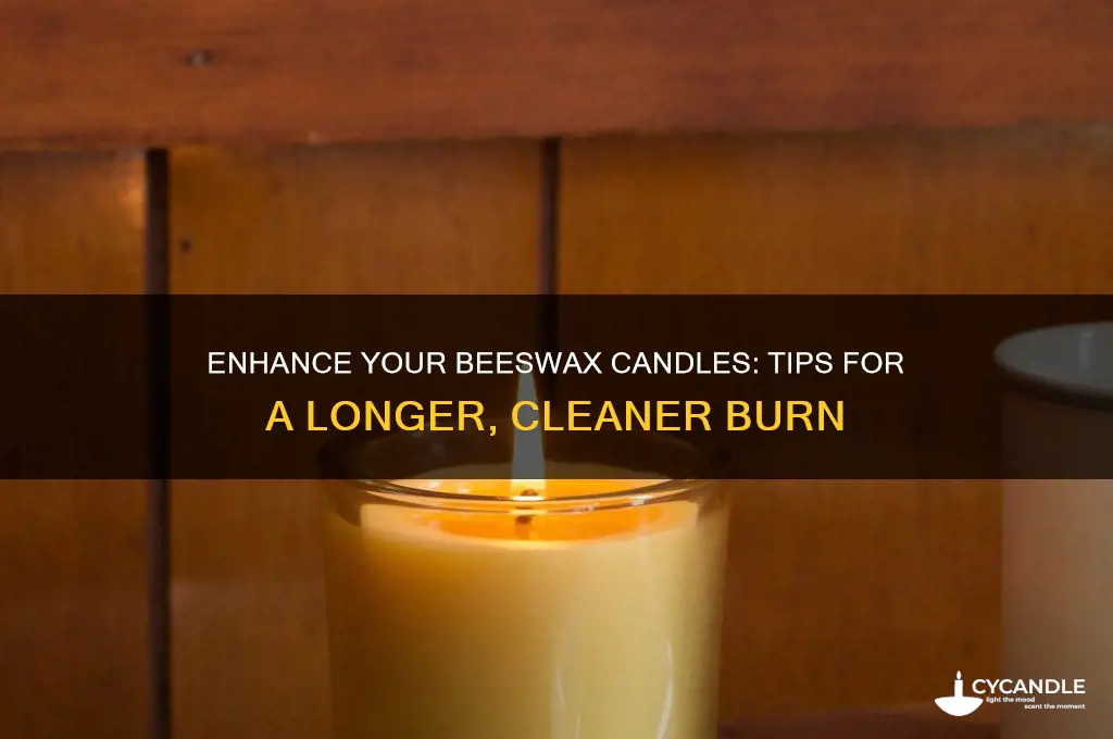 how to make beeswax candles burn better