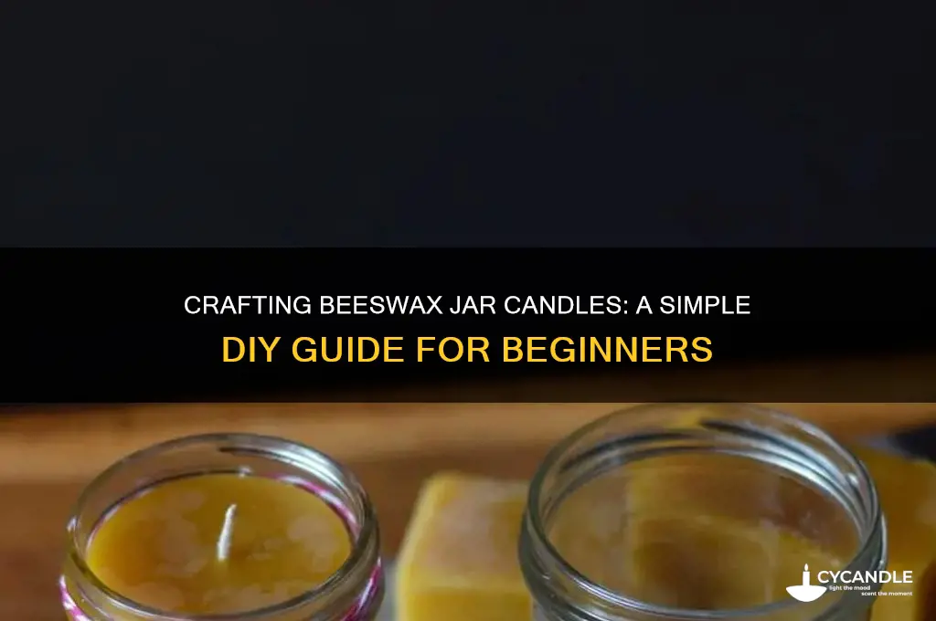 how to make beeswax candles in a jar