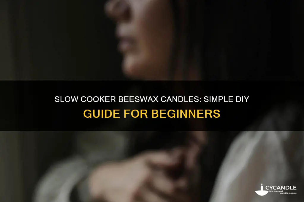 how to make beeswax candles in slow cooker