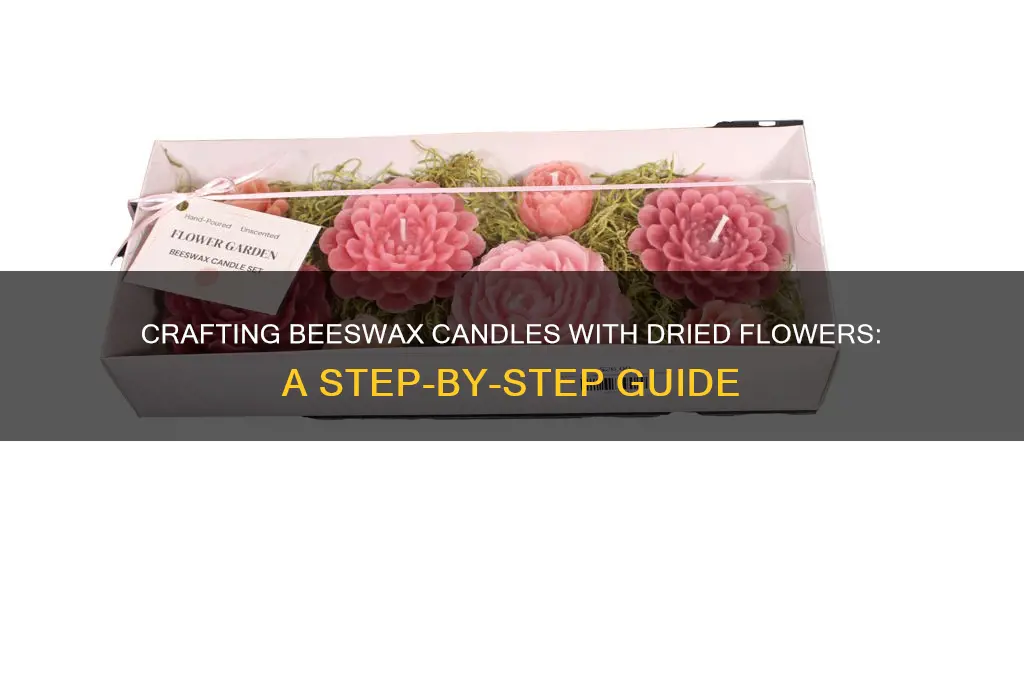 how to make beeswax candles with dried flowers