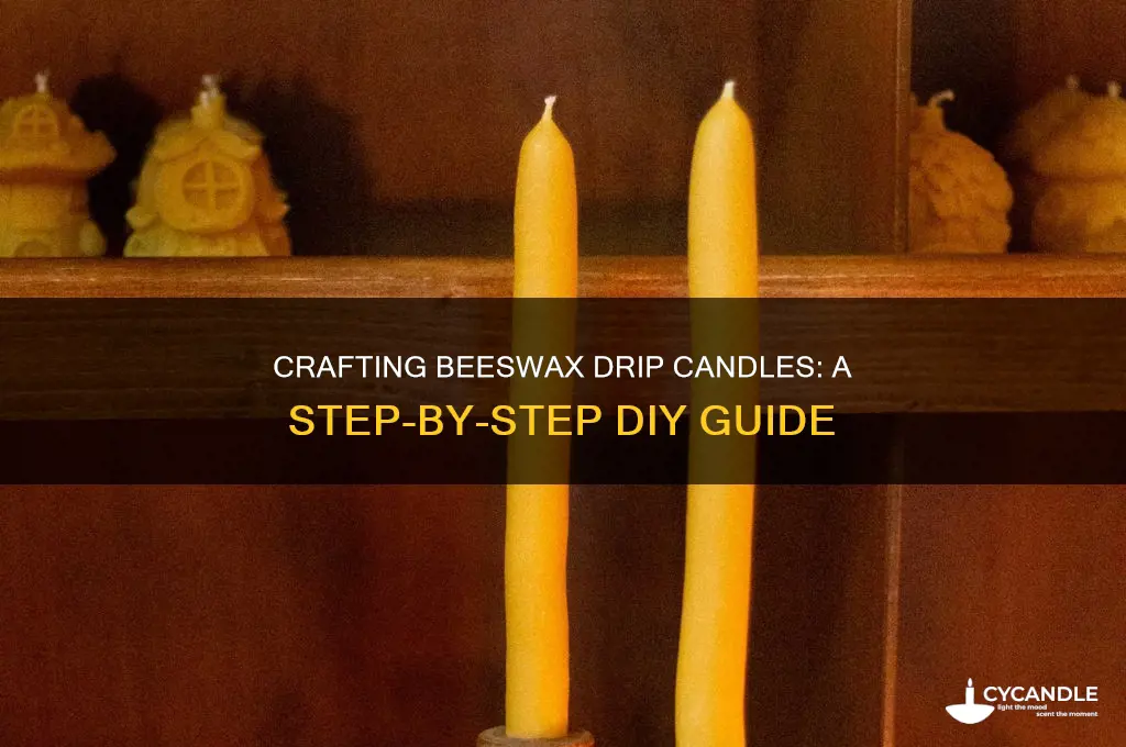 how to make beeswax drip candles